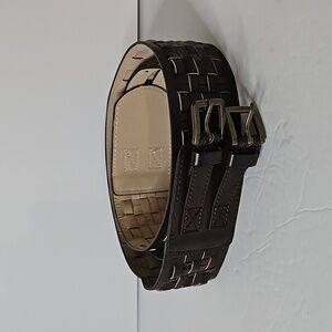 Double Buckle Wide Belt Sz M Brown  NWT